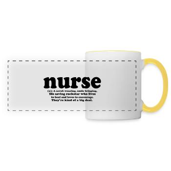 Nurse - Panoramatasse - Weiß/Gelb - Vorne