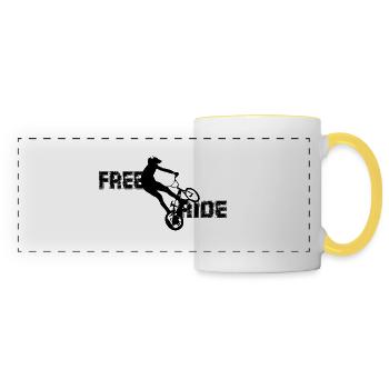 Free Ride Bike - Panoramic Mug - white/yellow - Front