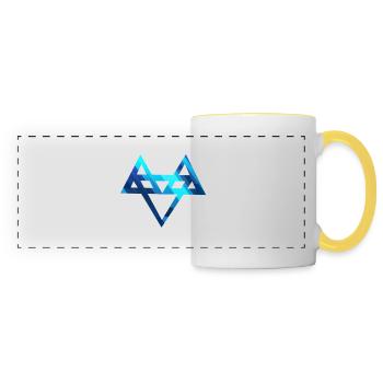Neffex 3D Blue Logo 1 - Panoramatasse - Weiß/Gelb - Vorne