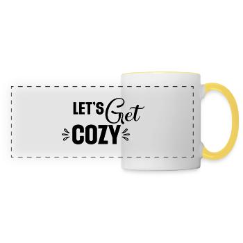 Let´s Get Cozy - Panoramatasse - Weiß/Gelb - Vorne