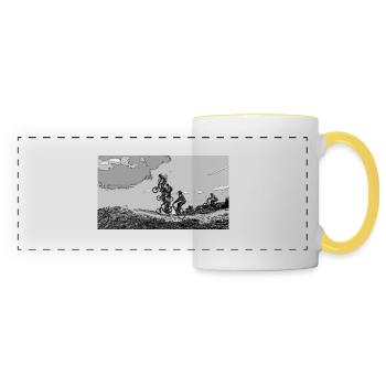 bmx - Mug panoramique contrasté et blanc - blanc/jaune - Devant