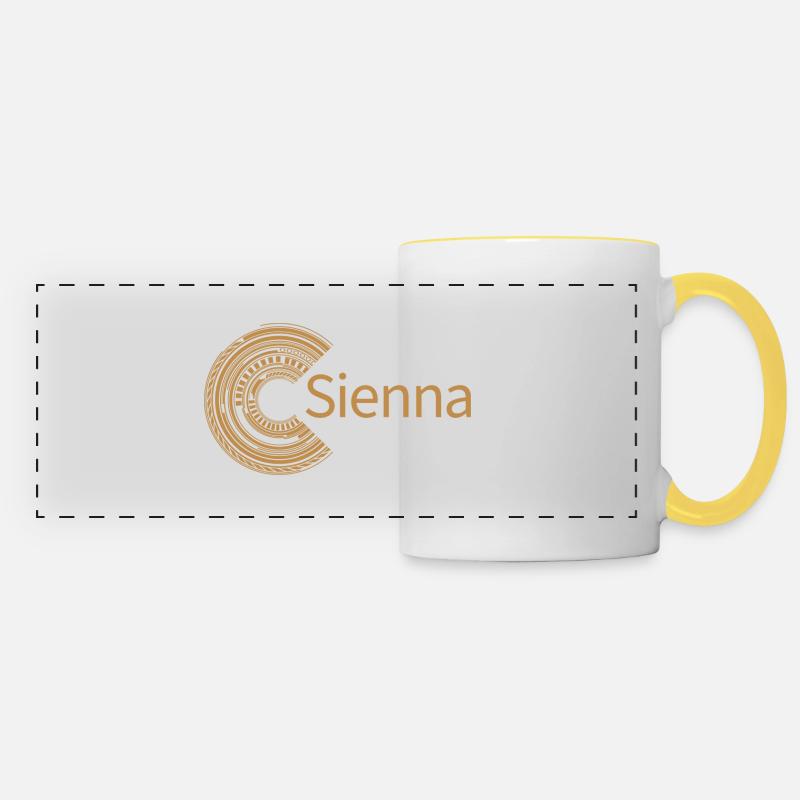 Pour Sienna - Mug panoramique contrasté et blanc - blanc/jaune