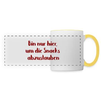 Dépoussiérer les collations - Mug panoramique contrasté et blanc - blanc/jaune - Devant