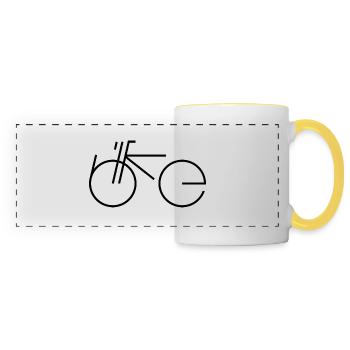 Bike Type black - Panoramic Mug - white/yellow - Front