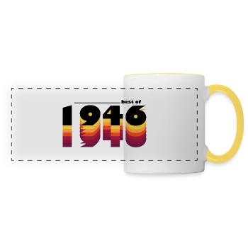 Vintage Celebrating 1946 - 79 Jahre zeitlos - Panoramatasse - Weiß/Gelb - Vorne