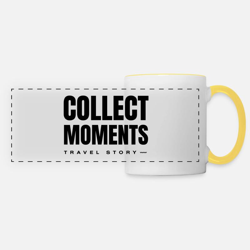 Collect moments - Panoramic Mug - white/yellow