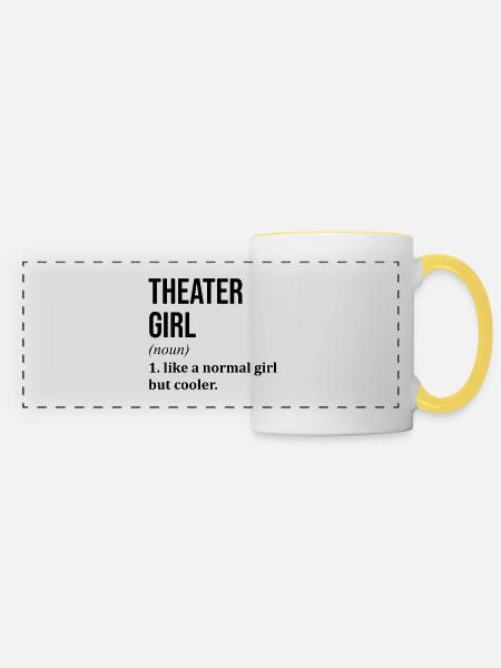 Theater Theater Theater - Panoramatasse - Weiß/Gelb