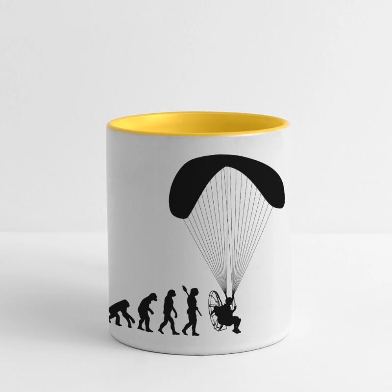 Paramotoring Human Evolution Funny Panoramic Mug