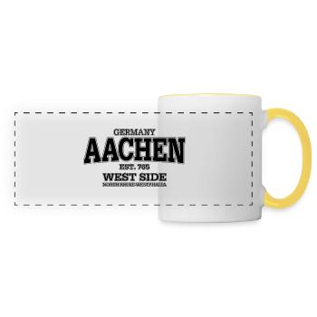 Aachen (black) - Panoramatasse - Weiß/Gelb - Vorne