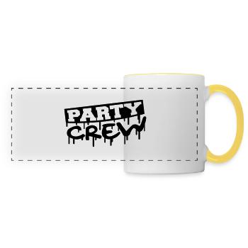 Party Crew Stamp - Mug panoramique contrasté et blanc - blanc/jaune - Devant