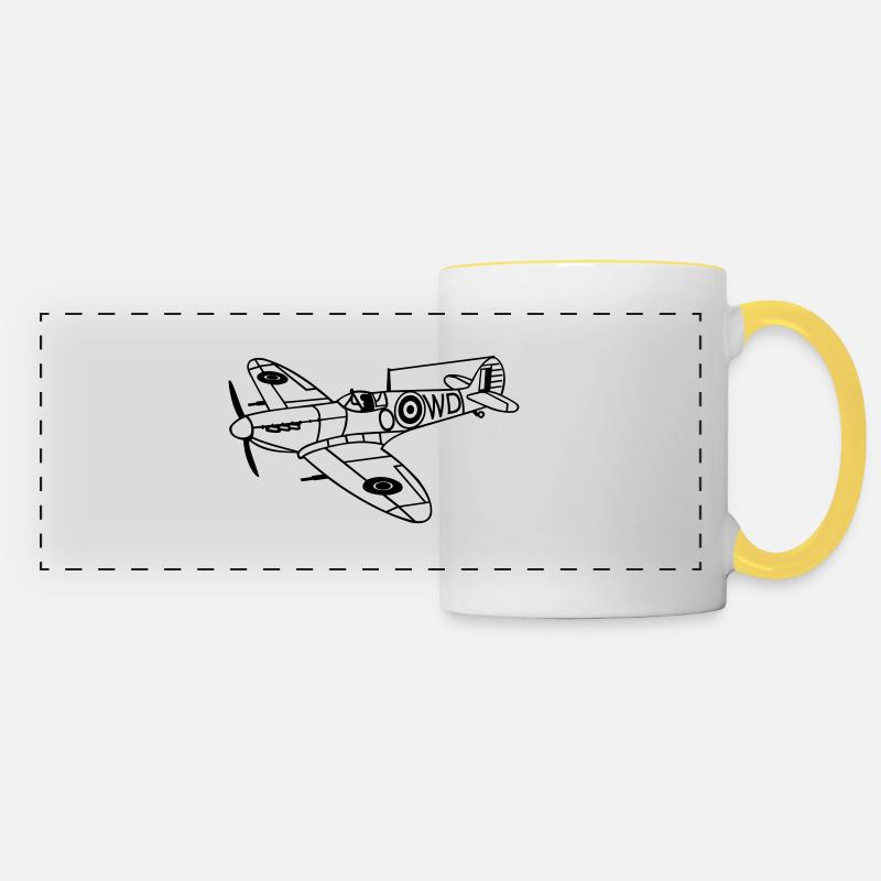 Spitfire - Panoramic Mug - white/yellow