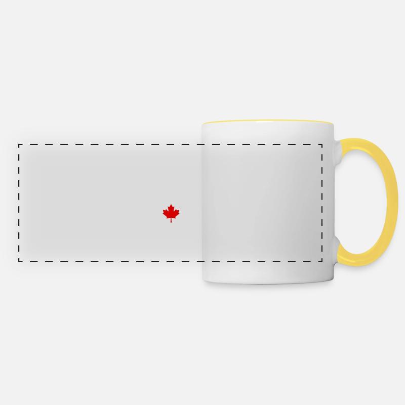 Quebec canada - Mug panoramique contrasté et blanc - blanc/jaune