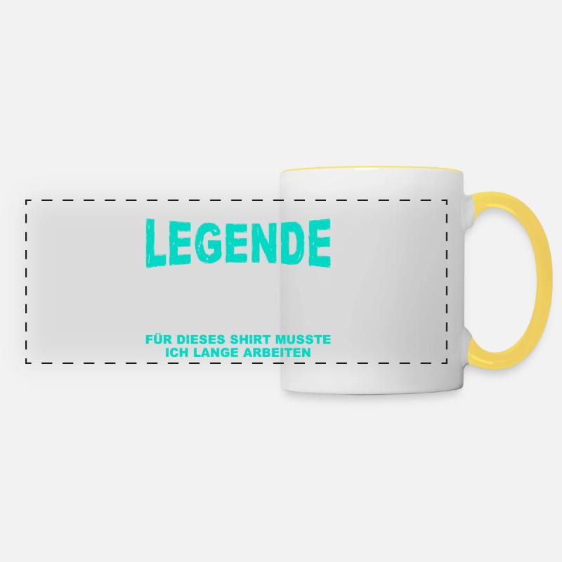 Auch Eine Legende Geht Mal In Rente Geschenk Rente - Panoramatasse - Weiß/Gelb
