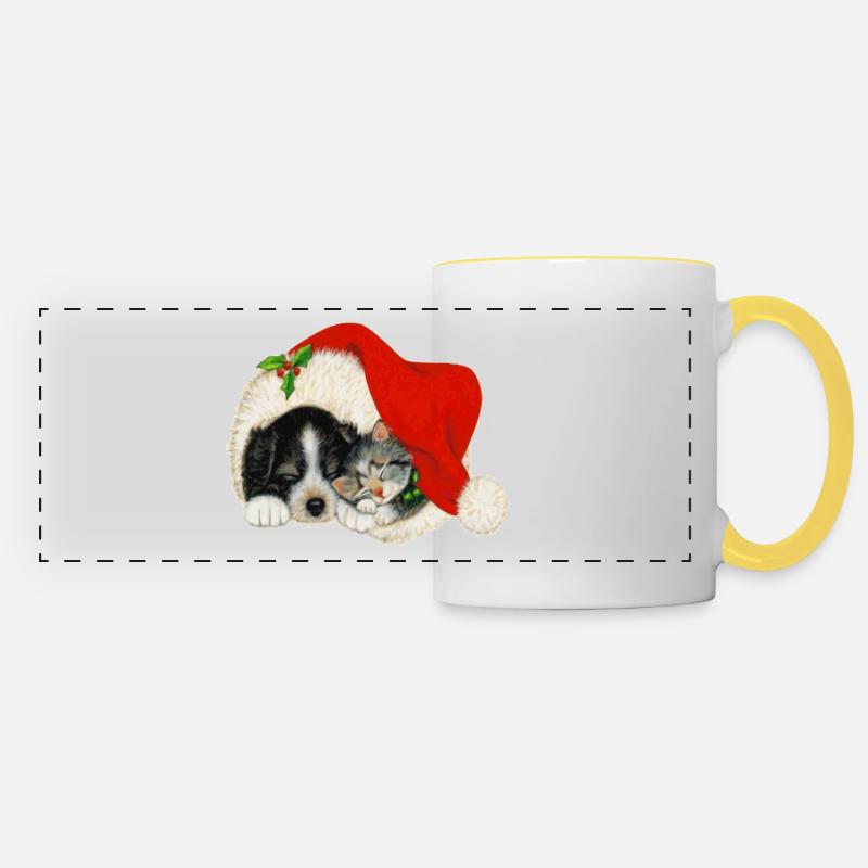 christma s617 - Panoramic Mug - white/yellow
