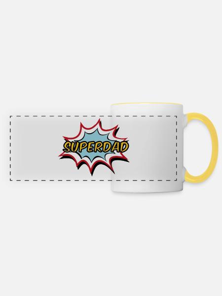 Superdad - Panoramatasse - Weiß/Gelb