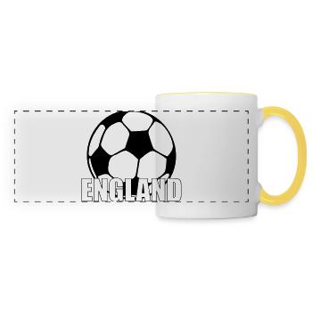 England - Mug panoramique contrasté et blanc - blanc/jaune - Devant