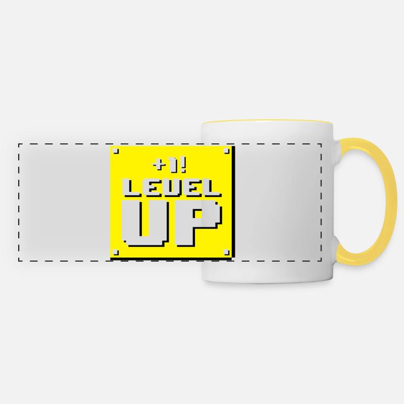 Level up panel - Panoramic Mug - white/yellow