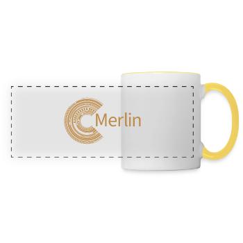 Für Merlin - Panoramatasse - Weiß/Gelb - Vorne