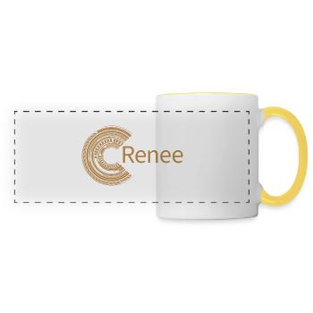 Pour Renée - Mug panoramique contrasté et blanc - blanc/jaune - Devant