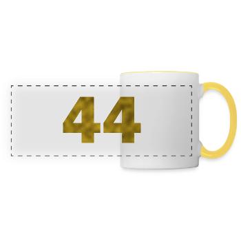 Birthday 44 years - Panoramic Mug - white/yellow - Front