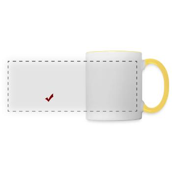 SINGLE AVOIDING DRAMA - Mug panoramique contrasté et blanc - blanc/jaune - Devant