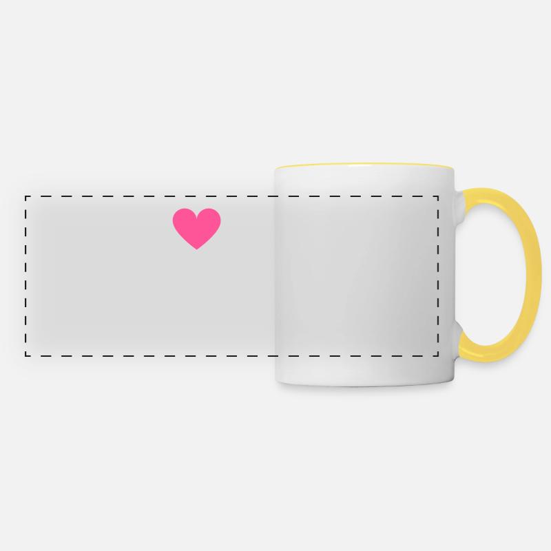 I love my Whippet - Panoramic Mug - white/yellow