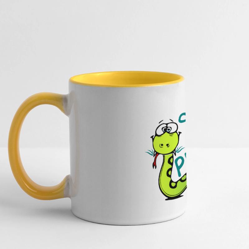 Programmeur Python Mug panoramique contrasté et blanc