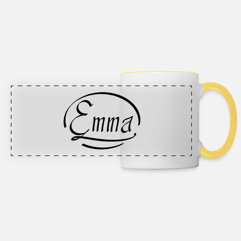 Emma - Panoramic Mug - white/yellow