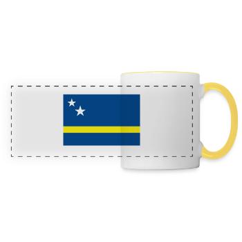 Curacao Flagge - Panoramatasse - Weiß/Gelb - Vorne