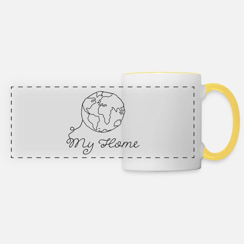 Planet Earth - Panoramic Mug - white/yellow