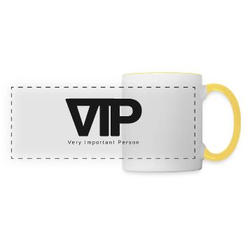 VIP - Very Important Person - Panoramic Mug - white/yellow - Front
