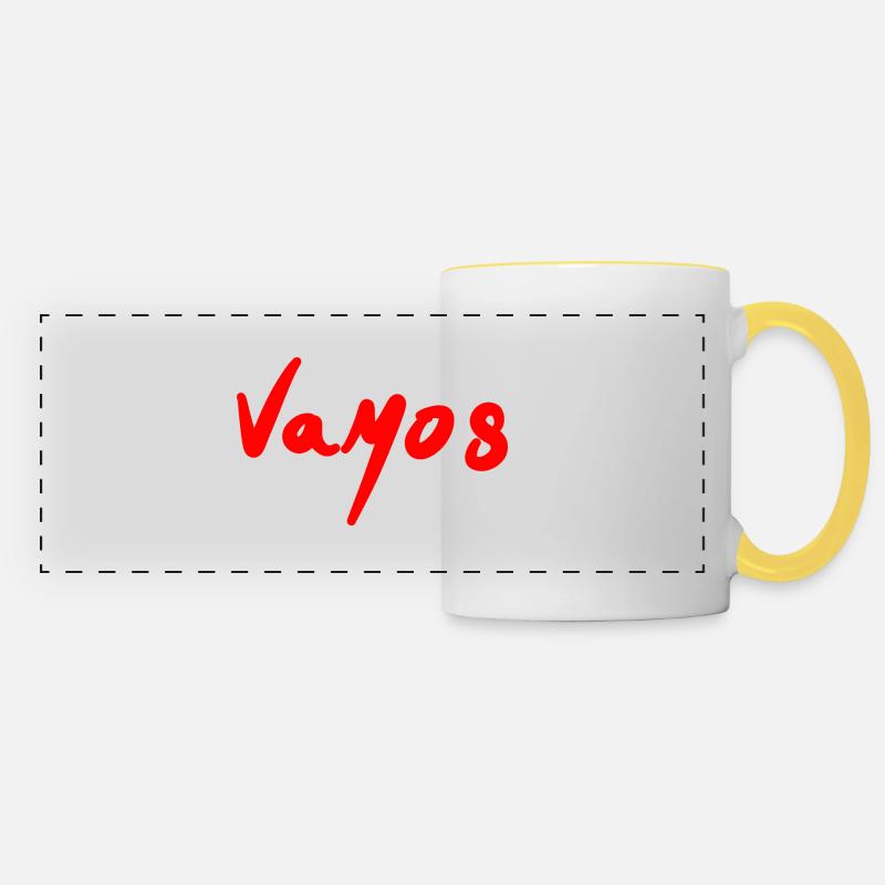 Vamos - Panoramic Mug - white/yellow