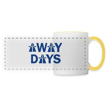 Jours d’absence - Mug panoramique contrasté et blanc - blanc/jaune - Devant