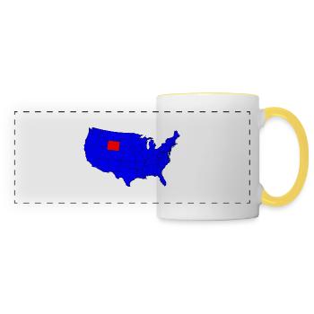 State of Wyoming Location - Panoramic Mug - white/yellow - Front