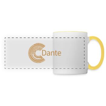 Für Dante - Panoramatasse - Weiß/Gelb - Vorne