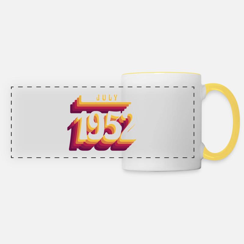 July 1952 - 70th birthday gift. Awesome. - Panoramic Mug - white/yellow