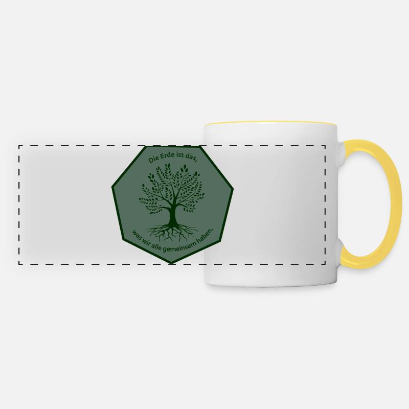 Tree Coat of Arms - Panoramic Mug - white/yellow