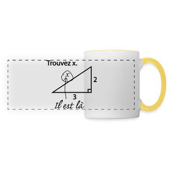 Find x - Panoramic Mug - white/yellow - Front