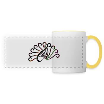 art aborigène australien - Panoramic Mug - white/yellow - Front