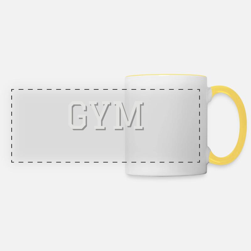 gym - Panoramatasse - Weiß/Gelb