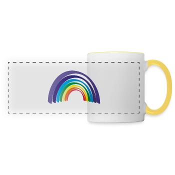 Regenbogen - Panoramatasse - Weiß/Gelb - Vorne