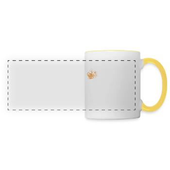 Evelyn Custom Name for Women Kids Toddlers - - Panoramic Mug - white/yellow - Front