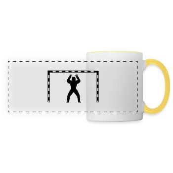 garde-but - Mug panoramique contrasté et blanc - blanc/jaune - Devant
