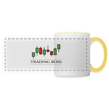 trading boss - Taza panorámica - blanco/amarillo - delante