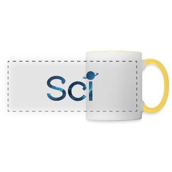 "Sci" Scicraft Server Marchandise - Mug panoramique contrasté et blanc - blanc/jaune - Devant