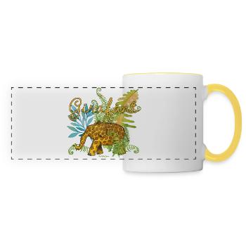 Girafant In The Jungle - Panoramic Mug - white/yellow - Front