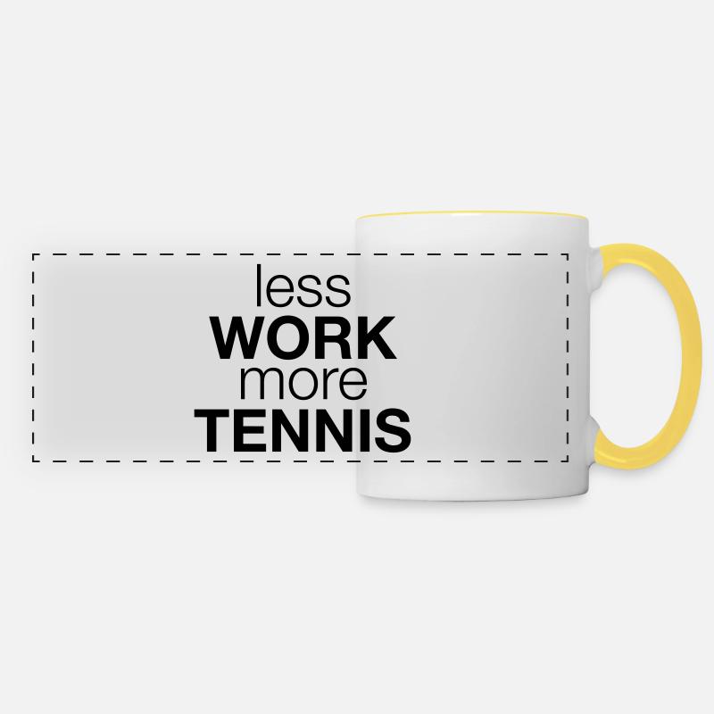 Tennis - Mug panoramique contrasté et blanc - blanc/jaune