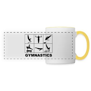 Turnen, Gymnastics Men - Panoramatasse - Weiß/Gelb - Vorne