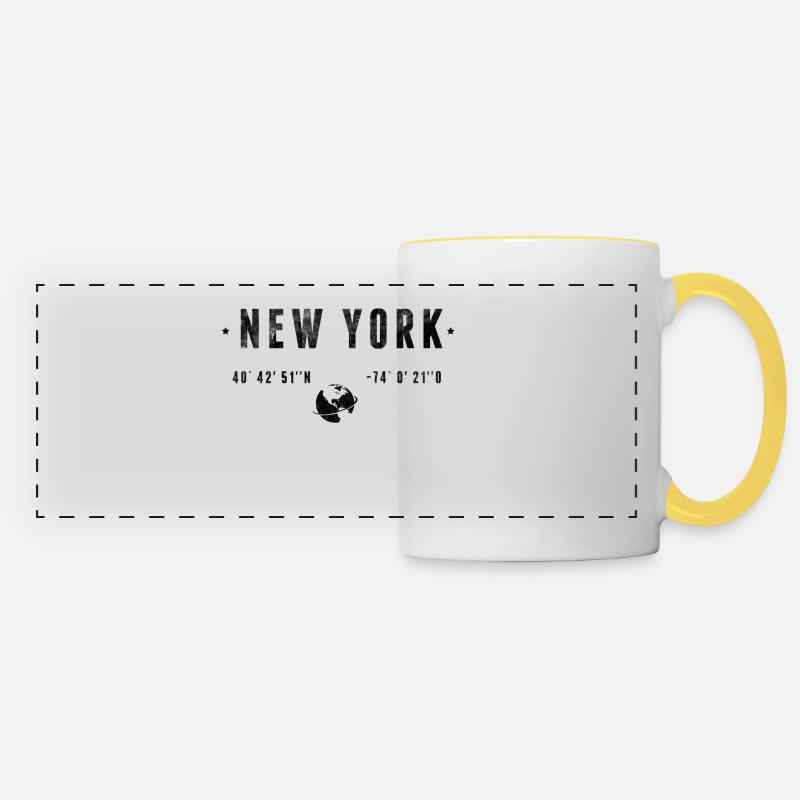 New York - Panoramic Mug - white/yellow