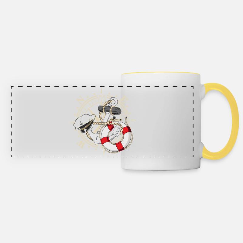 MARINE - Panoramic Mug - white/yellow